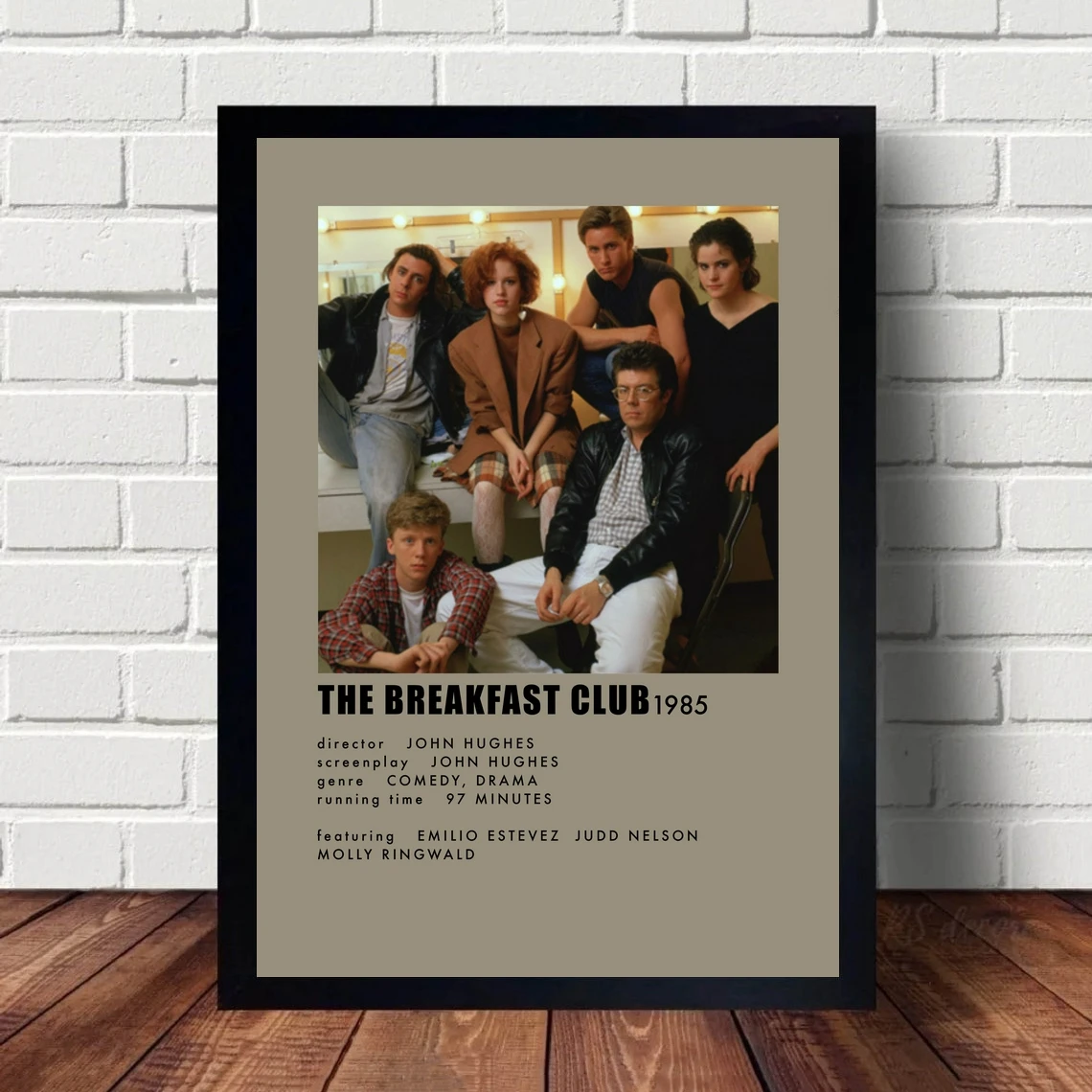 الإفطار نادي خلف المشاهد الفيلم المشارك الرسم على لوحات القماش الجدارية غرفة نوم غرفة المعيشة ديكور المنزل (بدون إطار) #1