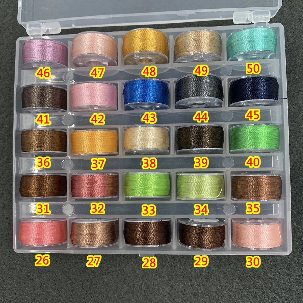 120D/2 100m Polyester Embroidery Thread For Handmade Doll Toy Facial Features High Brightness Shiny Polyester Embroidered Thread