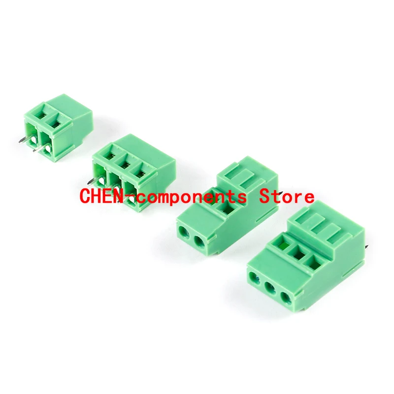 

5pcs KF128L/H-5.08-2P/3P in-line 5.08mm pitch screw type PCB terminal block low position can be spliced