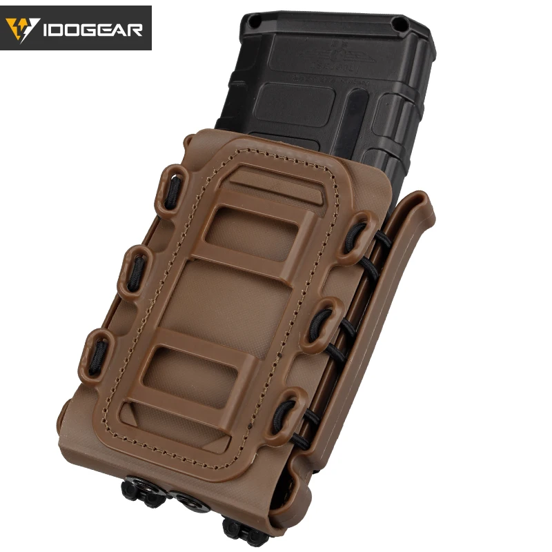 IDOGEAR 5.56mm 7.62mm Fast Mag Pouch Tactical Magazine Pouches Molle Belt Fast Attach Carrier Soft Shell  Mag Carrier