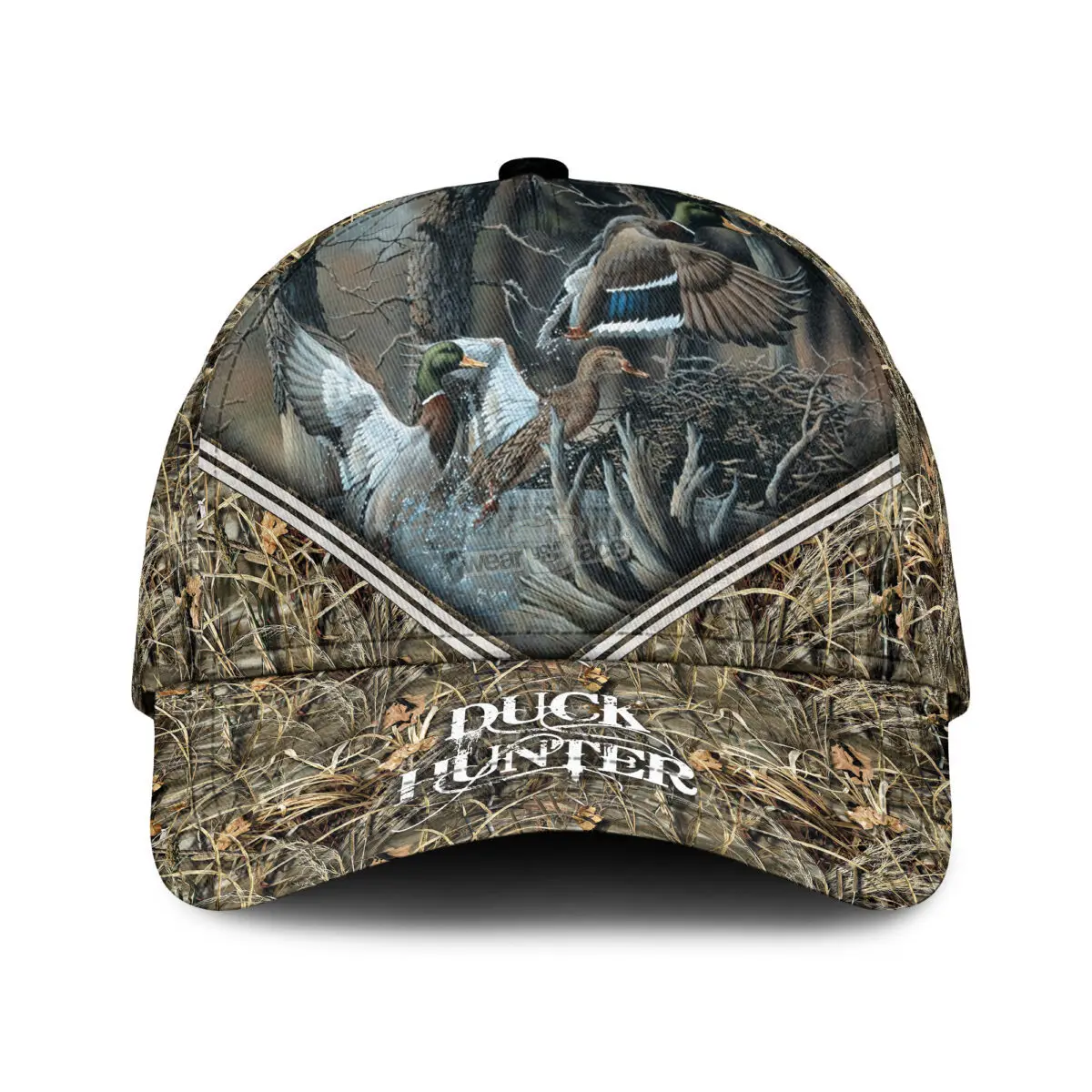 Duck Hunting Fishing Man Rhinoceros Baseball Cap Printed Snapback Hat Unisex Adult Hip Hop Headwear Outdoor Casual Sun Visor