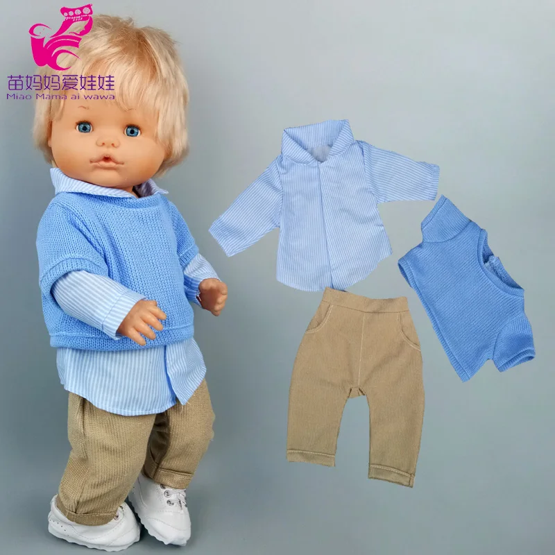 16 Inch Nenuco Búp Bê Áo Thun Quần Jean Ngắn Cho 40Cm Ropa Y Sử Hermanita 38Cm Bé Búp Bê Thời Trang Mùa Hè quần Áo Thường