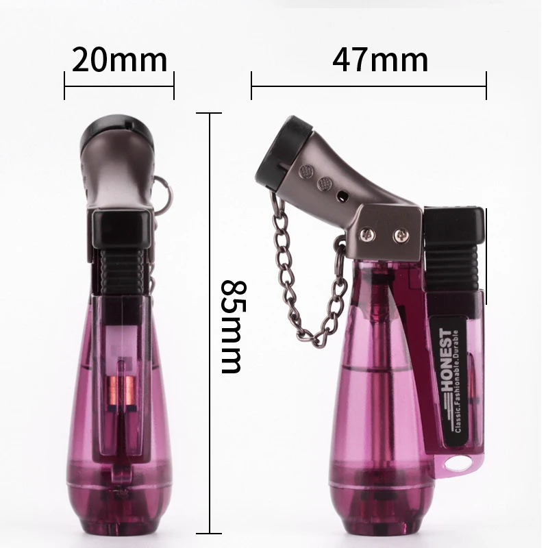 Cigarette Cigar for Windproof Refillable 1300\'C Butane Jet Torch Gas Lighter