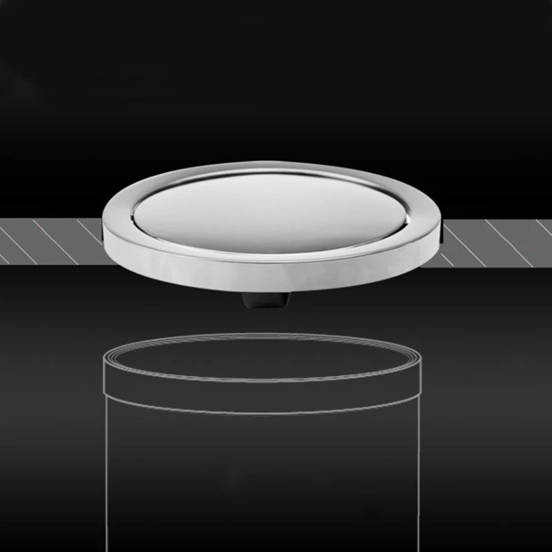 Kitchen Flap Lid Stainless Steel Flush Recessed Built-In Balance Flap Cover Trash Bin Garbage Can Trash Lid Kitchen Counter Top