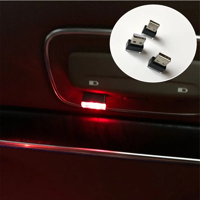 1pcs Car-Styling USB Atmosphere LED Light Case for Hyundai SantaFe Veracruz Mistra Tucson Veloster Rohens AZERA Avante