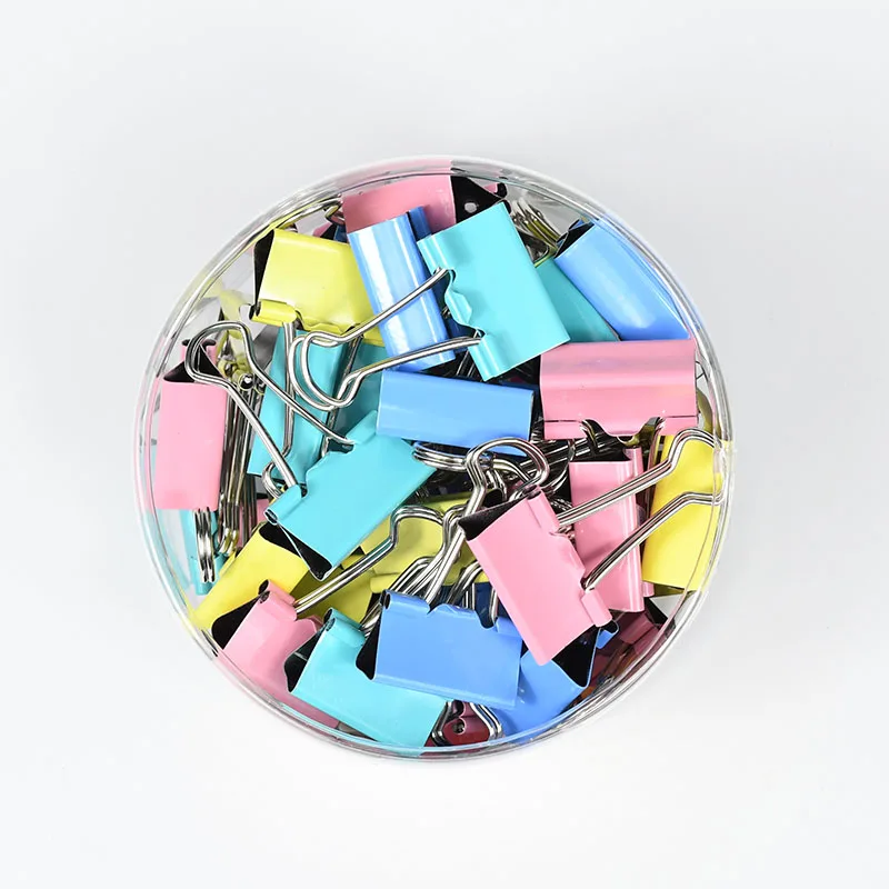 6225A Metal Binder Clips Colorful 25/45mm  Home Office Books File Organizer Food ClipsStrong clamping force Easy classification
