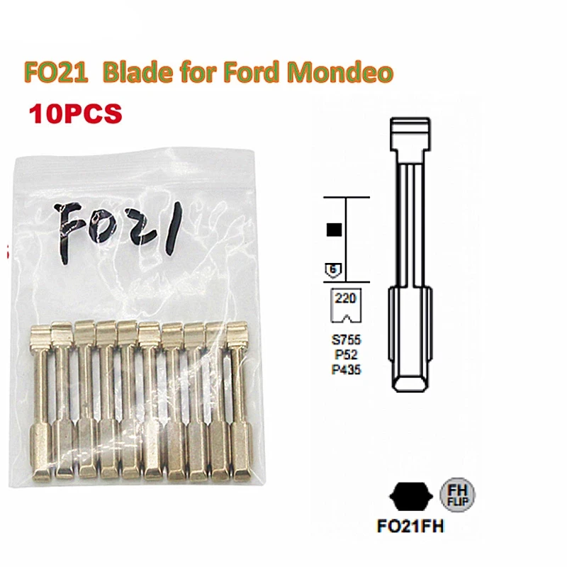 10pcs/lot Remotes Flip Blade FO21 for KD Remote Flip blank uncut key Blade for Ford Mondeo Jaguar Mazda