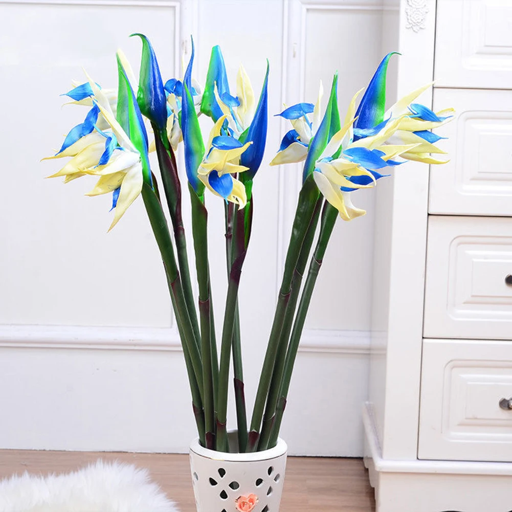 1 unidad de 80cm, flor de pájaro del paraíso, flor Artificial, planta falsa, Strelitzia Reginae, ceremonia de boda, decoración de mesa para el hogar y el Hotel