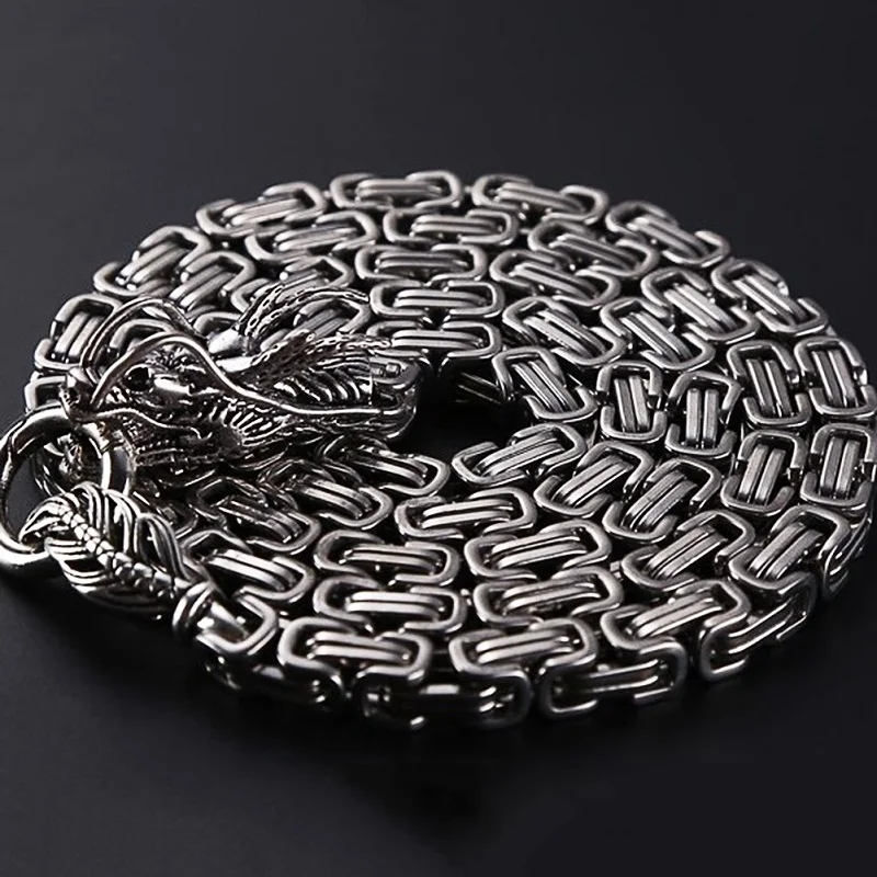 Outdoor Tactical Whip Stainless Steel Self Defense Protection Dragon Hand Bracelet Chain Necklace Waist Chain Equipment