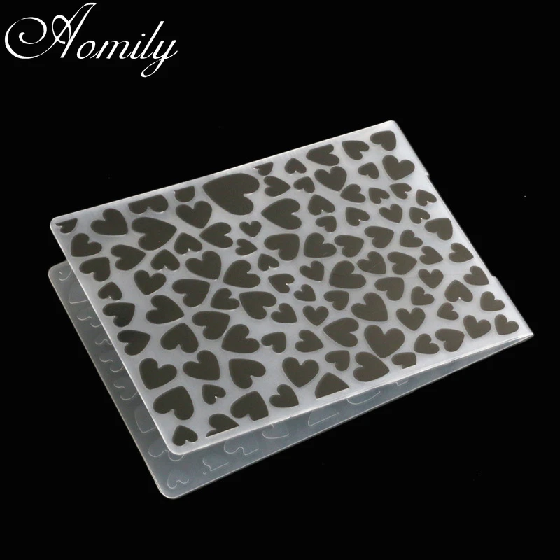 New Arrival 3D Embossing Folder Transparent Embossing Plastic Plates Design For DIY Paper Cutting Dies Scrapbooking 10.5x14.5cm