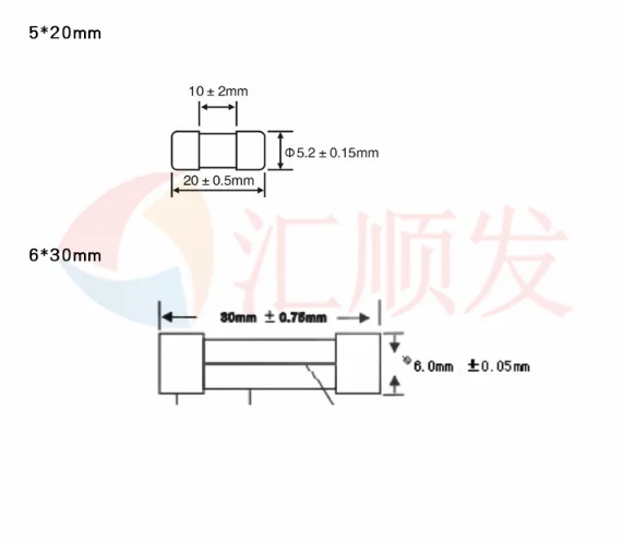 Керамическая трубка Предохранителя 5*20 6*30 мм Предохранитель 250 В 1 2 3A 4 5A 6 10A 15 20A
