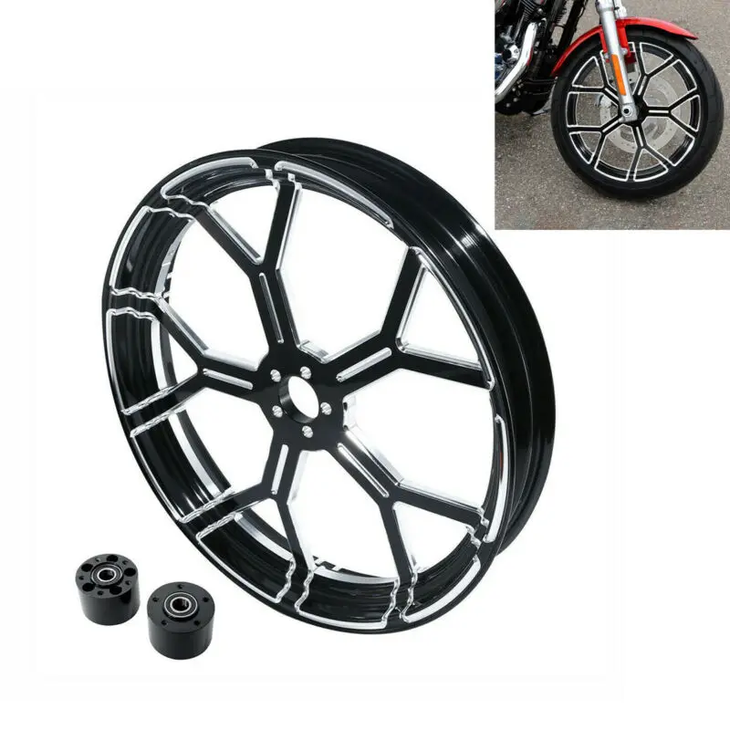 Motorcycle 30'' X 3.5'' Front Wheel Rim Dual Disc Wheel Hub Fit For Harley Touring 2008-2021