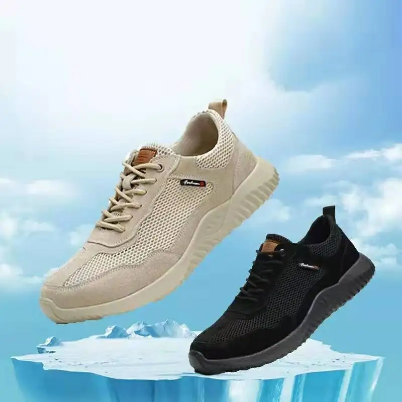 2023 New Brand Summer Lightweight Steel Toecap Men Women Work & Safety Boots Breathable Male Female Casual Shoes Plus Size 37-45