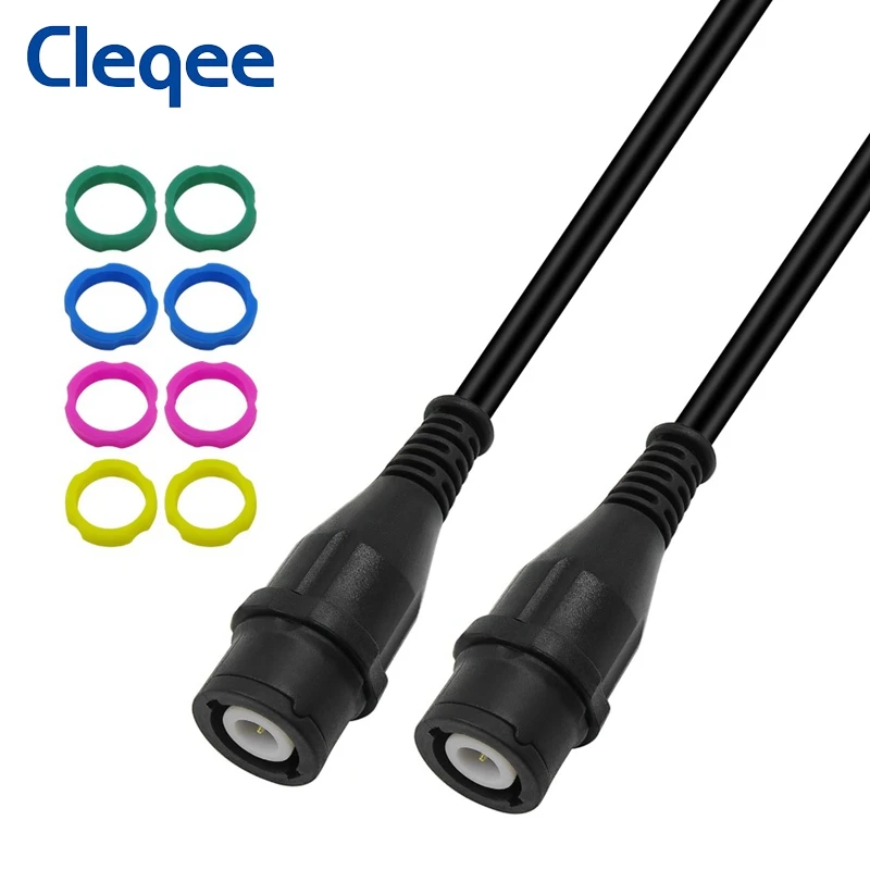 

Cleqee P1202 BNC-BNC Тестовые провода BNC штекер коаксиальный кабель провода осциллографа 100 см