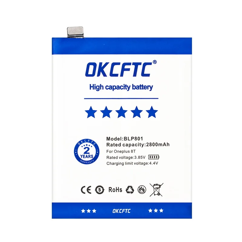 OKCFTC BLP801 battery for Oneplus 8T Pro One Plus 8Tpro Batteriesree Tools AKKU