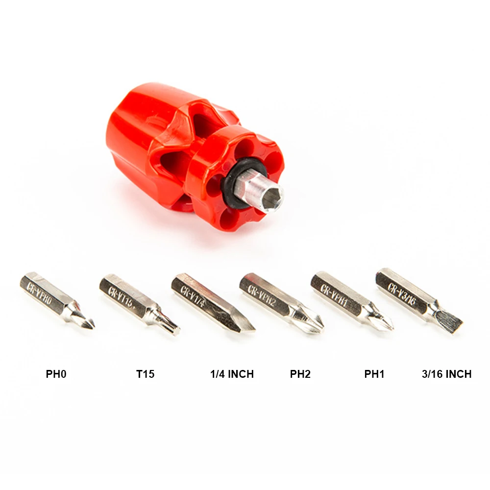 Kit de chave de fenda de bolso 6 em 1, mini broca de chave de fenda torx, ferramenta de reparo de precisão, com encaixe phillips