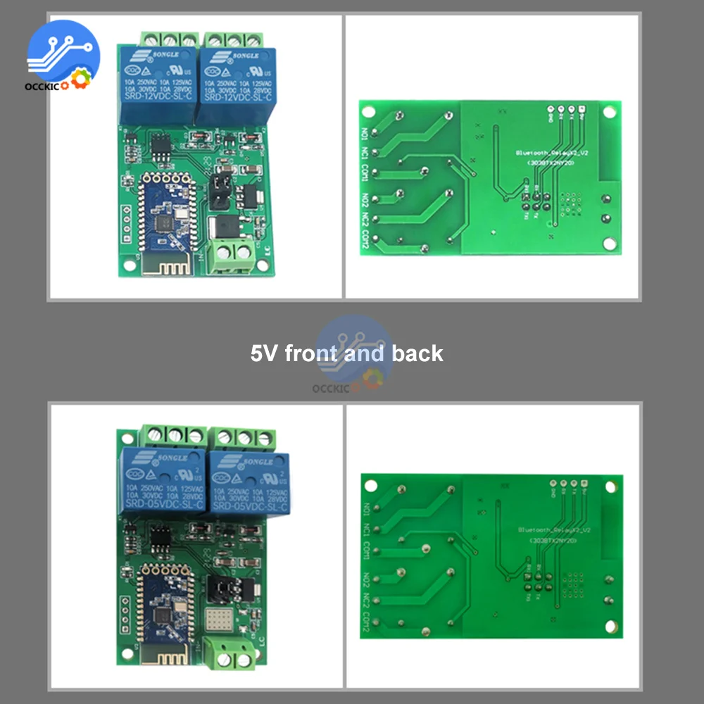 For Bluetooth Relay Module 1 2 4 Way Channel DC 5V/12V Internet Smart Remote Control Mobile Phone Switch Wireless Relay Module