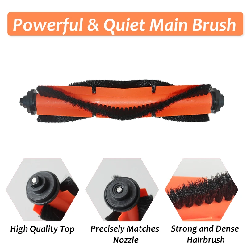 فرشاة جانبية + فلتر HEPA + فرشاة الأسطوانة + ممسحة القماش ل شاومي Mijia G1 روبوت مكنسة كهربائية استبدال أجزاء الملحقات