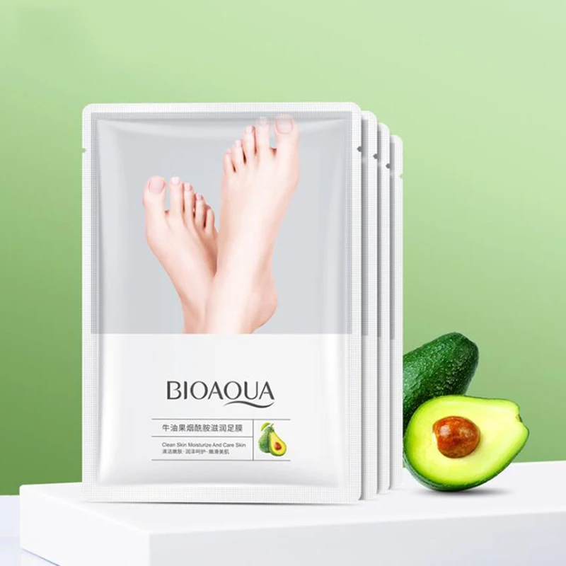 Avocado Niacinamide Moisturizing Foot Mask Sheet Pack Mildly Nourish Soothes Exfoliating Repairing Foot Mask Foot Care 35g/Pair