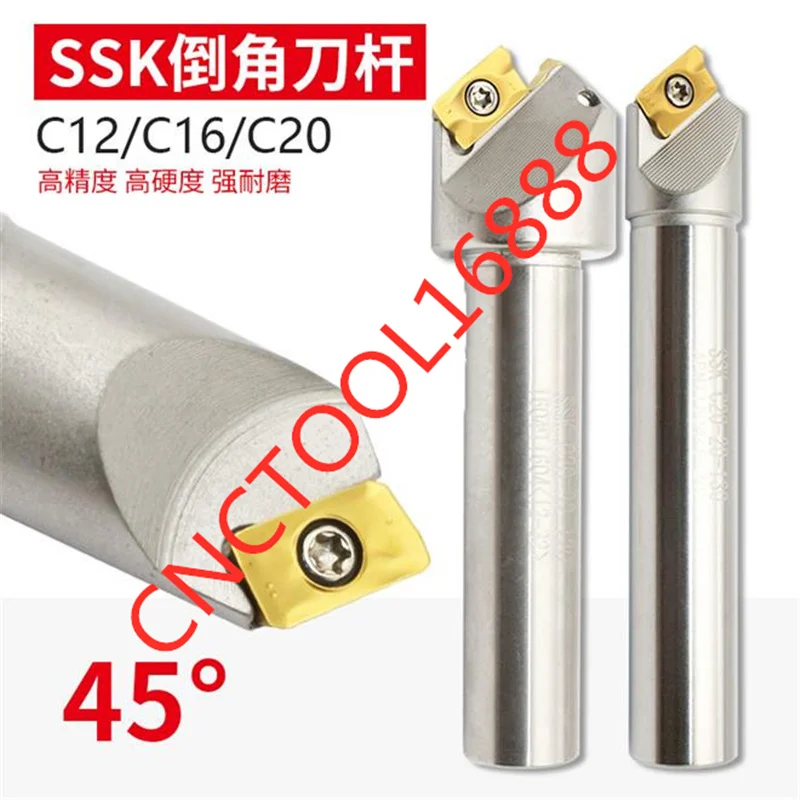 SSK 45 Degree Tungsten Steel CNC Milling Cutter APMT 1135 1604 Carbide Inserts Holder EndMill Drill Chamfering Tools