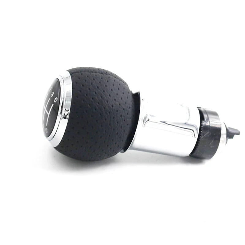 12mm for Audi A3 shifter knobs Sliver Ring 5 speed 6 Speed Gear Shift Knob Lever CNWAGNER Car Accessories