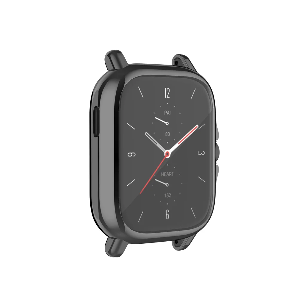 Para xiaomi amazfit gts 3 2 2e proteção tpu caso capa para carros relógio inteligente borda moldura do quadro escudo a1968 peças
