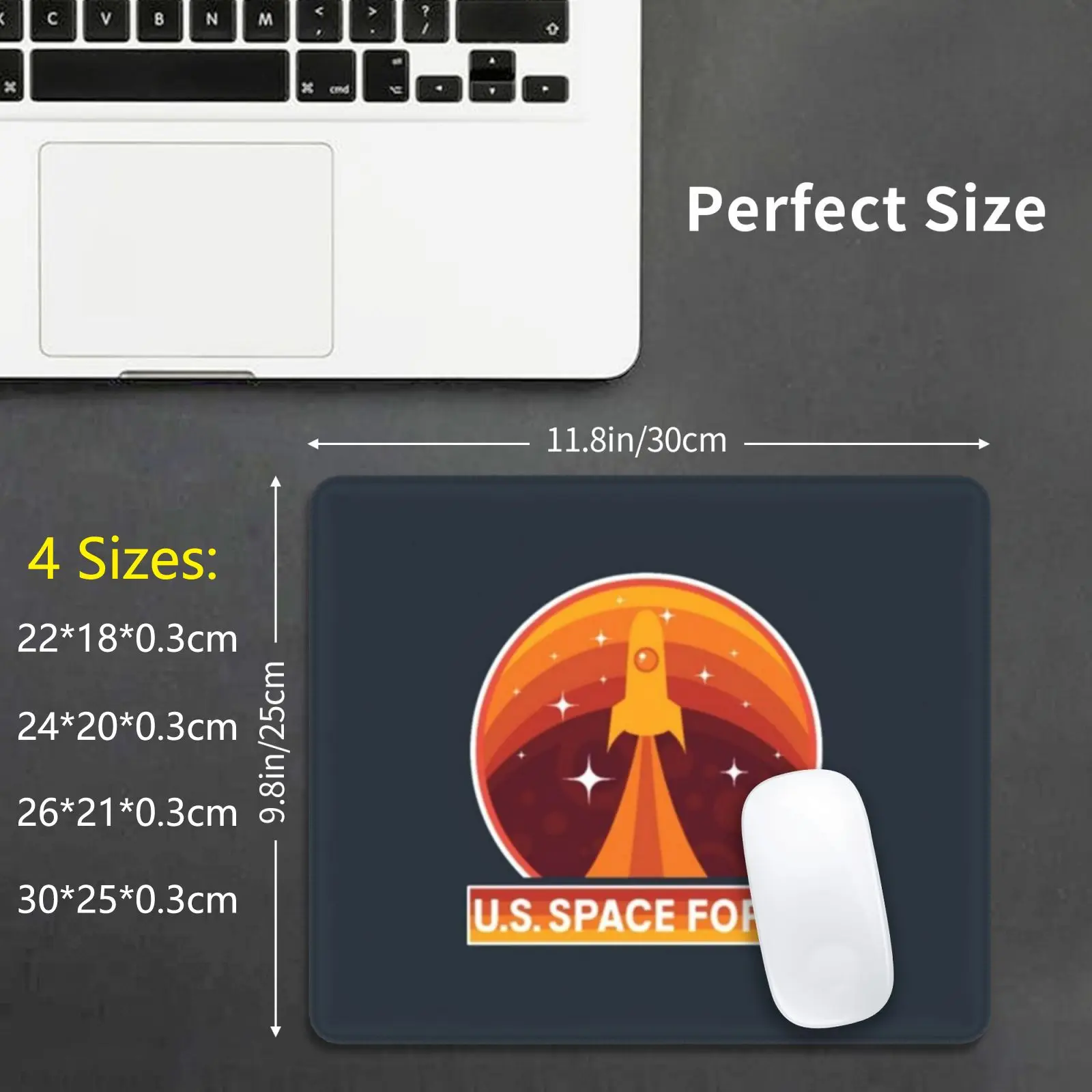 Retro United States Space Force Mouse Pad DIY Print Space Force United States Space Force Sixth Branch