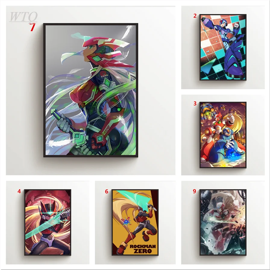 Rockman Megaman Posters and Prints Wall Poster Anime Posters Canvas Painting Home Decor Wall Art Photos for Children's Room