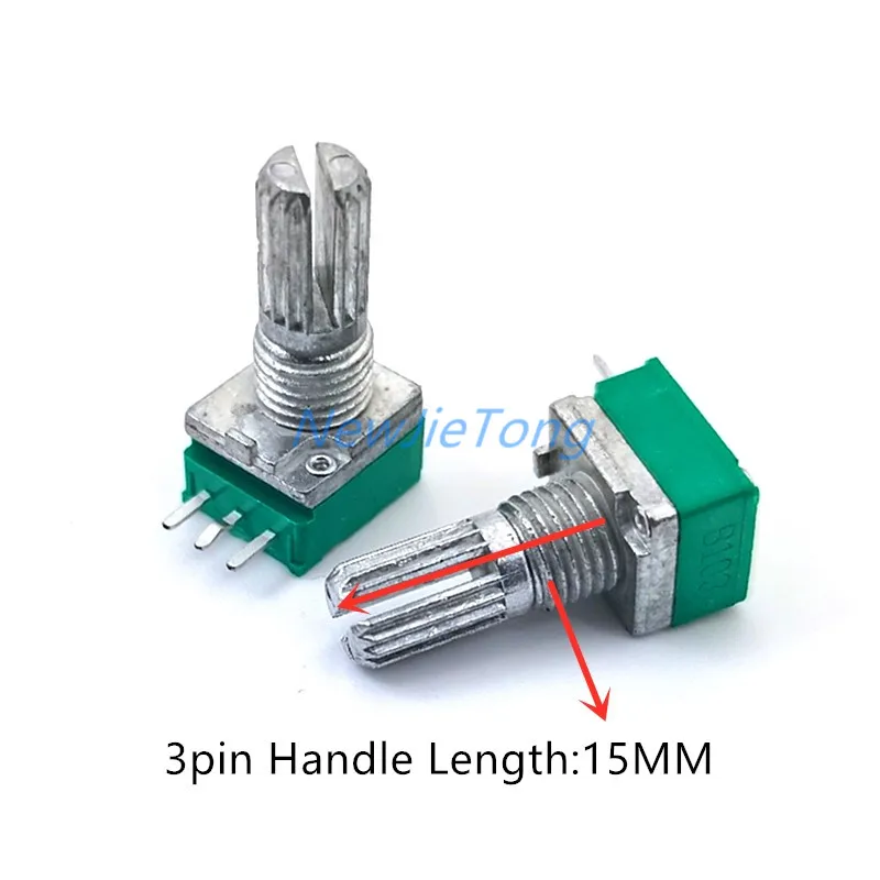 2pcs RK097N Single Doule Potentiometer 3/6/5 Pins With Switch B1K/5K/10K/20K/50K/100K/500K Audio/Amplifier