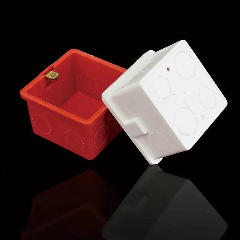 86 Type PVC Junction Box 50mm Flame Retardant Wire Concealed Box Switch Socket Bottom Box 50mm