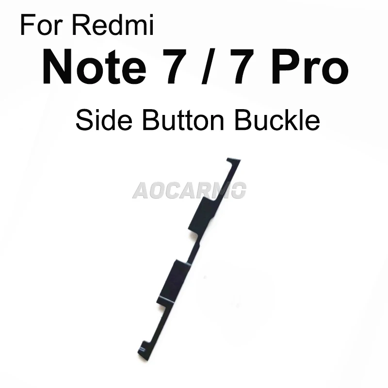 Aocarmo For Xiaomi Redmi Note 7 / 7 Pro 7Pro Power Button On/Off Volume Switch Buckle Bolt Bracket Ribbon Flex Cable