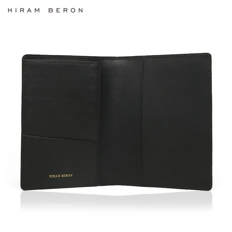 Hiram Beron Customizaed Leather Passport Case Italian Leather Crocodile Pattern Luxury Gift for Men Premium