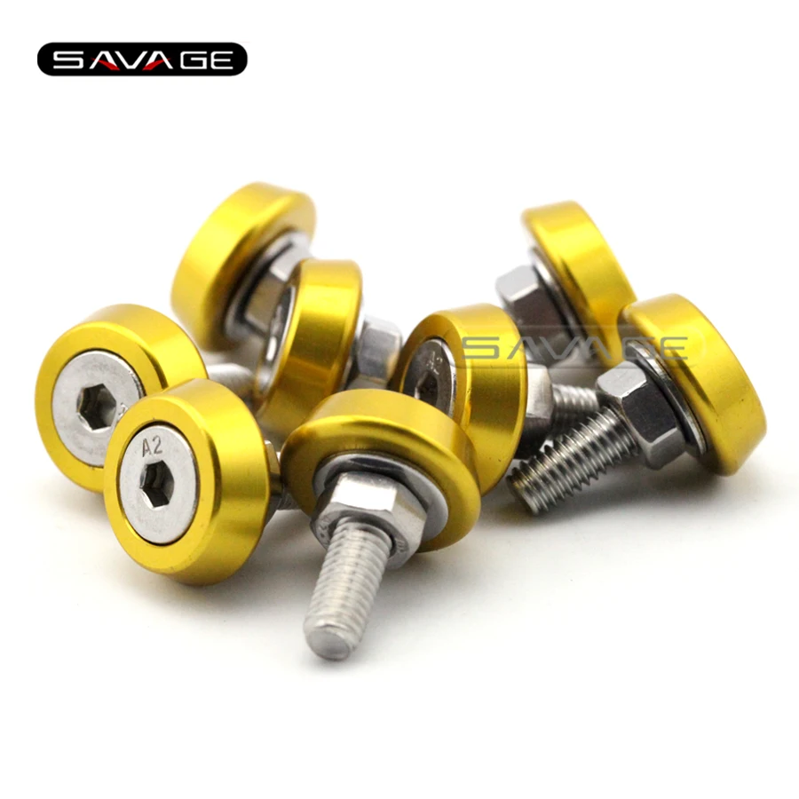 6mm Motorcycle Universal Engine Fender License Plate Screw Fairing Bolt For YAMAHA SUZUKI HONDA DUCATI BMW Benelli MV Agusta