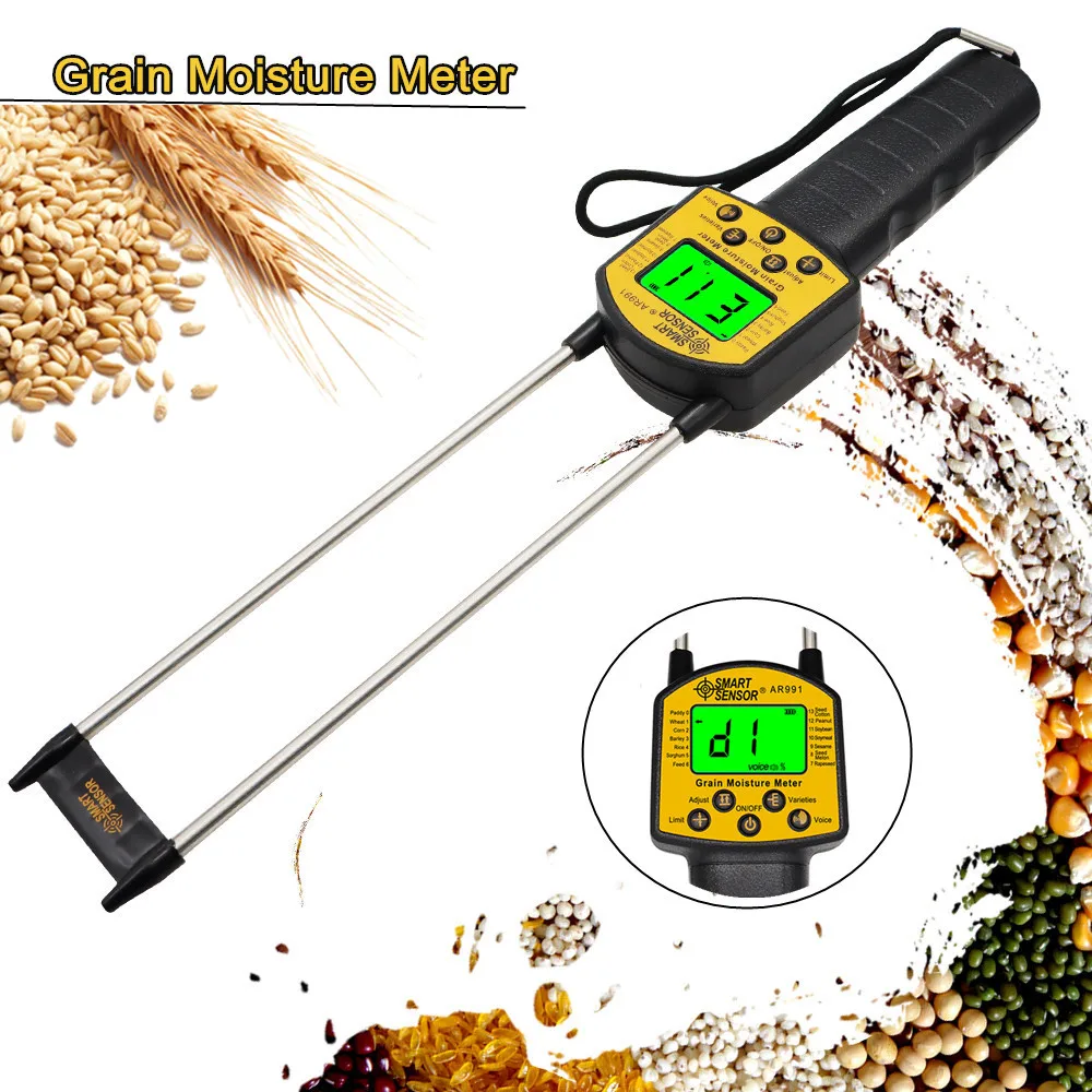 Digital Grain Moisture Meter AR991 Smart Sensor Use For Corn Wheat Rice Bean Peanut Moisture Humidity Tester