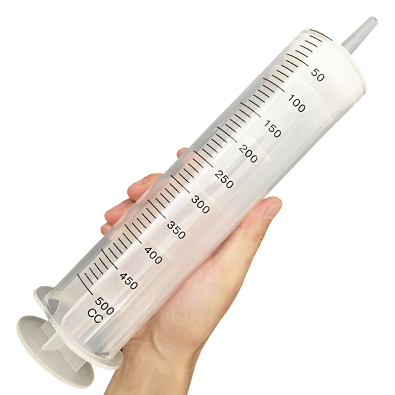 syringe 500ML Large Capacity Syringe Reusable Pump Measuring With Tube Feeding