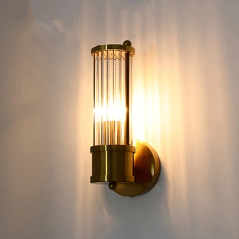

Lustre Crystal Wall Lamp Bronze Bedroom Led Wall Lights Fixtures Living Room Wall Light Corridor Wall Sconce