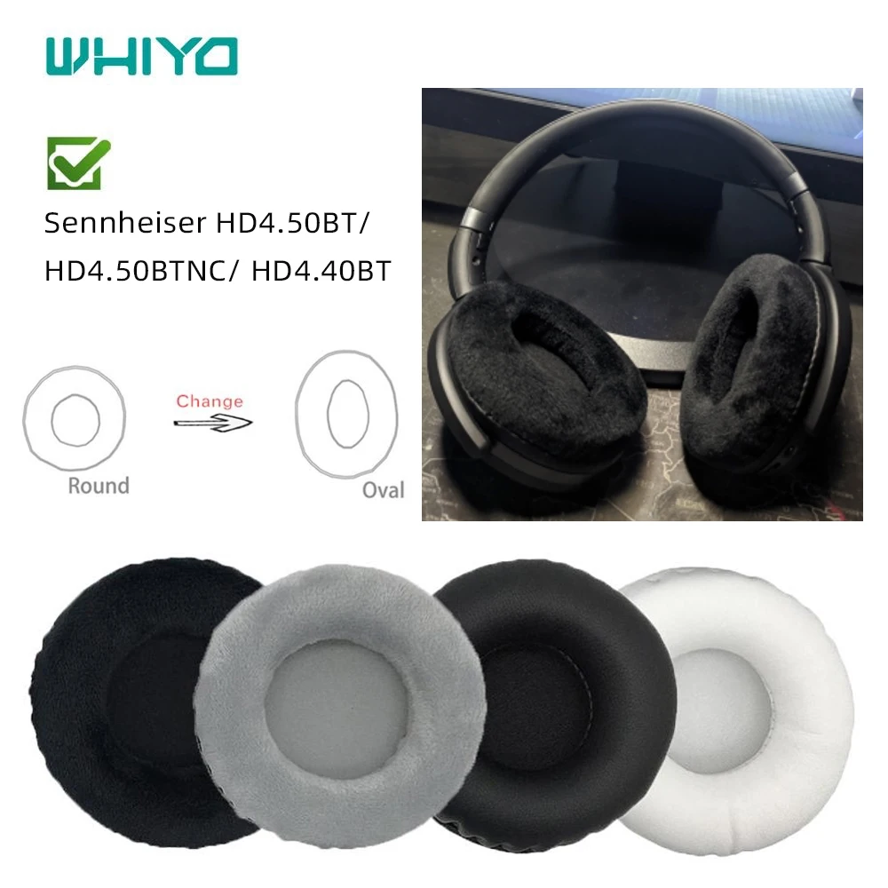 

1 пара амбушюров WHIYO для наушников Sennheiser HD4.50BT HD4.50BTNC HD4.40BT, сменные накладки для подушки для наушников гарнитуры