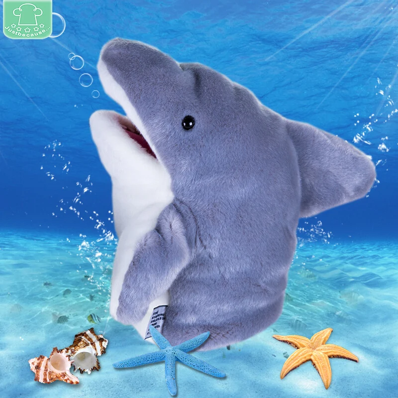 Kawaii Plush Toy Hand Puppet Mouth Can Move Shark Doll Glove Early Education Birthday Gift Cn(origin) 5-7 Years Justbecause Unis