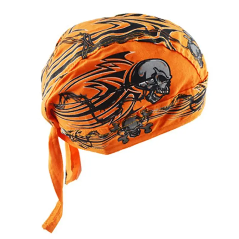 Unisex Motorcycle Skull Beanie Hip Hop Dance Butterfly Print Bandana Hat Helmet Liner Head Wrap Adjusted Pirate Scarf