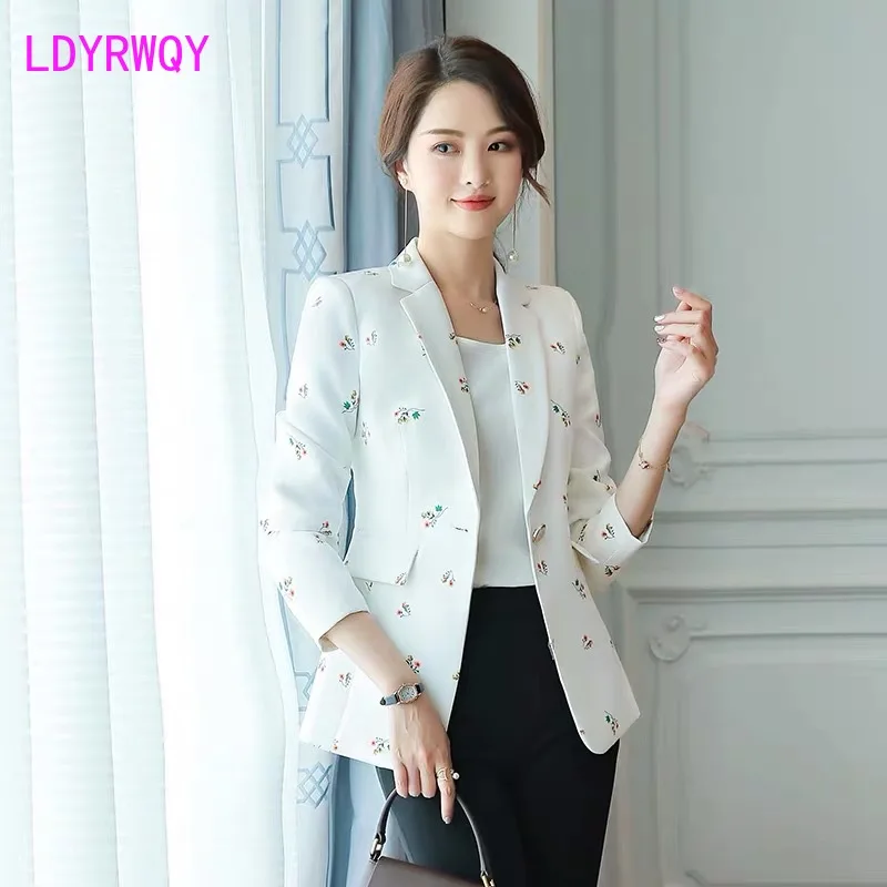 2021 autumn new Korean version of the Slim fashion small man retro British style suit suit single piece jacket female