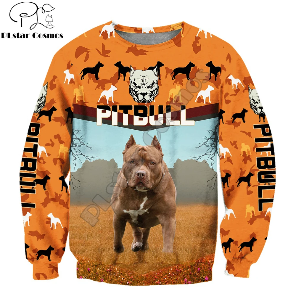 Animal Love Pitbull Dog 3D All Over Printed Mens autumn Hoodies Harajuku Unisex Casual Pullover Streetwear Tracksuits DK241