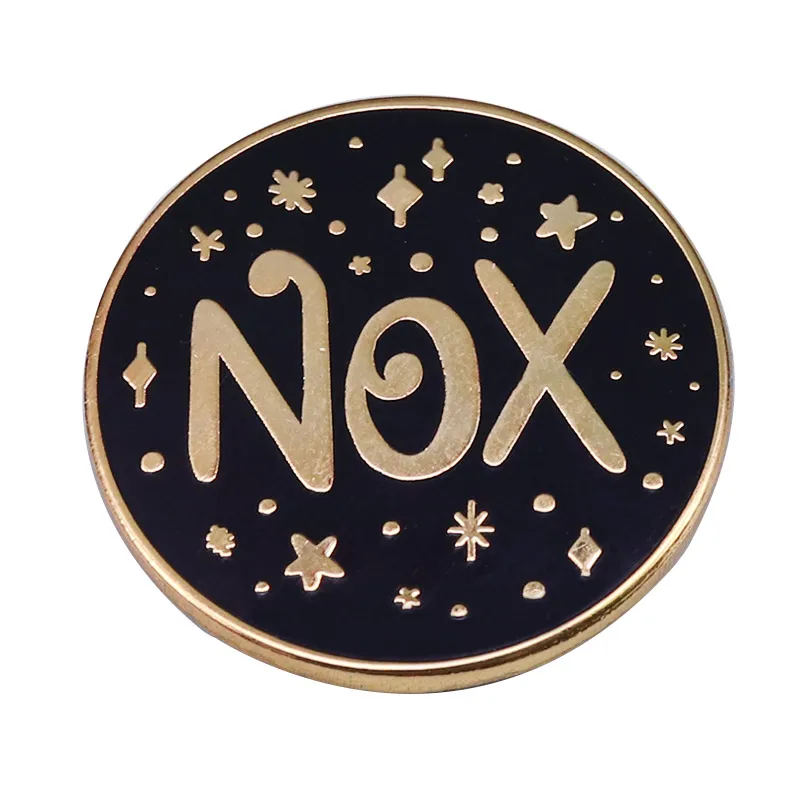 Darkness Spells Nox Inspired Enamel Pin Magical and Bookish Decor