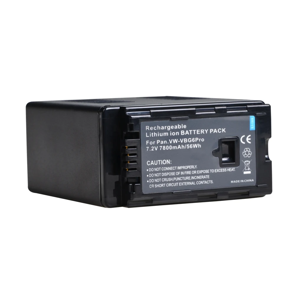 7800mAh VW-VBG6 VWVBG6 VW-VBG6GK Battery for Panasonic AG-AC7 AG-AF100 AG-AF105 AG-AC130 AG-AC160 AG-HMR10 AG-HSC1U