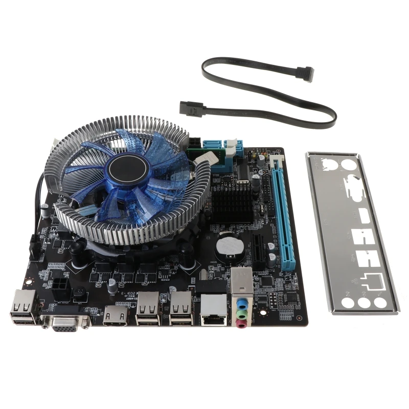 2021 New 1Set HM55 Computer Motherboard I3 I5 Lga 1156 4G Memory Cooler Fan Atx Desktop Computer Mainboard Game Assembly Kit