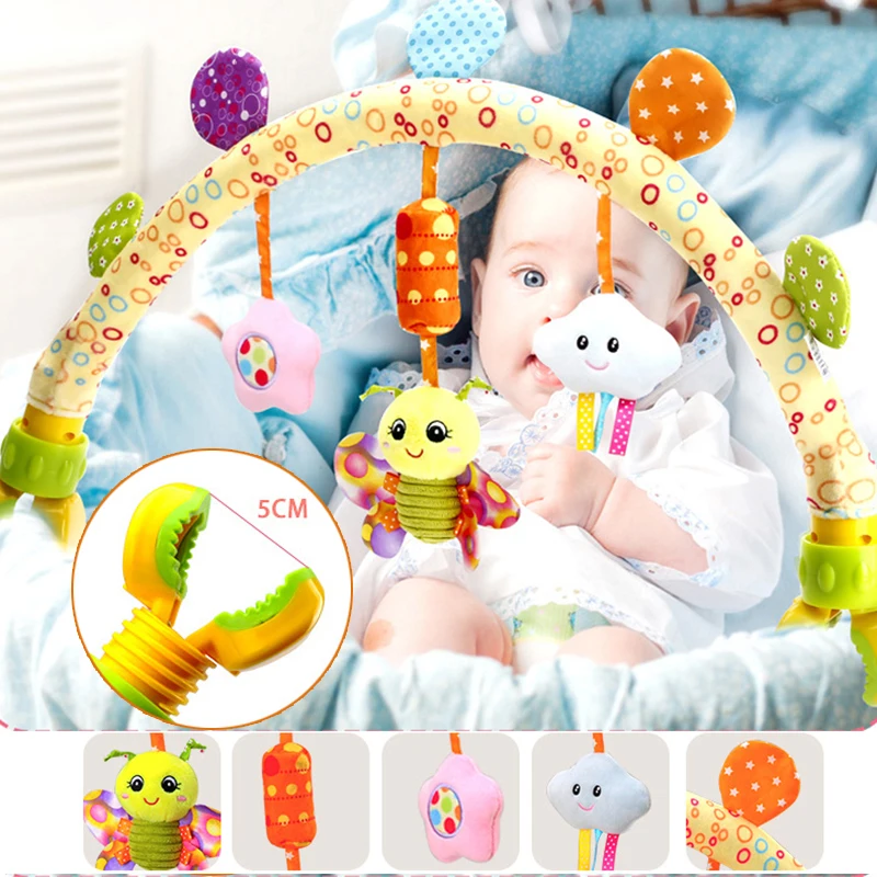 

Infant Bed Hanging Toys for Baby 0 6 12 Months Rattle Boy Girl Plush Doll Toddlers Bell Wind Chimes Educational Sensory Toy Gift