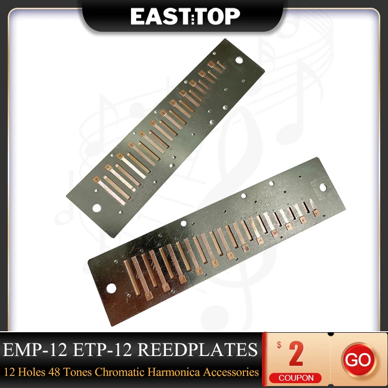 

EASTTOP EMP-12/EMP-16 ETP-12/ETP-16 Reedplates for Chromatic Harmonica Musical Instruments Accessories