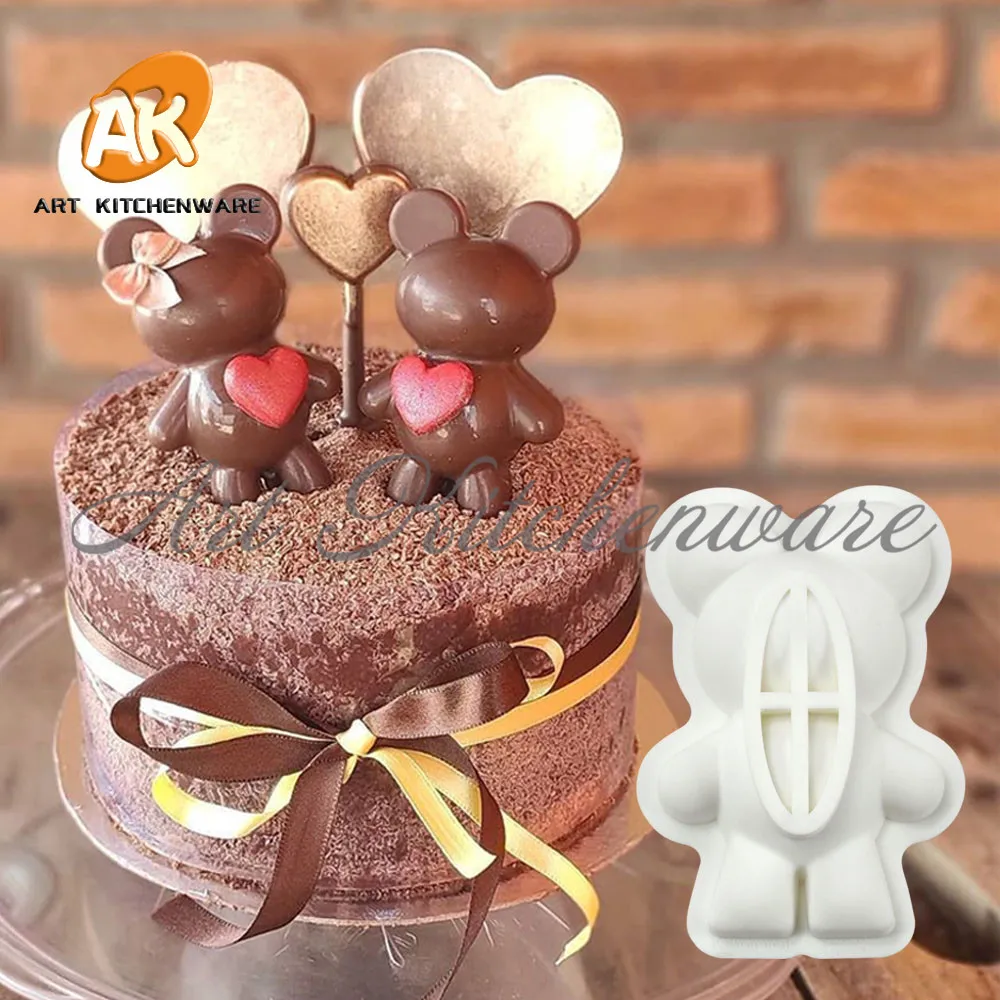 Mini Größe Baby Bär Design Zerbrechliche Schokolade Mould DIY Kreative Mousse Silikon Form Kuchen Dekorieren Werkzeuge Backen Zubehör