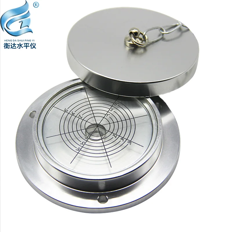 Circular Metal Spirit Level Round Level Bubble for Construction Machinery Measurement Instrument