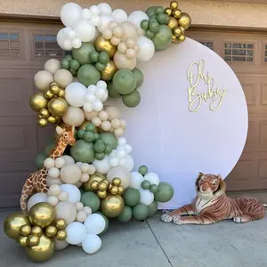 Creme marrom branco areia balões rosa fosco bege balão arco do casamento chá de panela festa de aniversário do bebê decoração balão de hélio ar 10 principais vendas baloes bege - №5