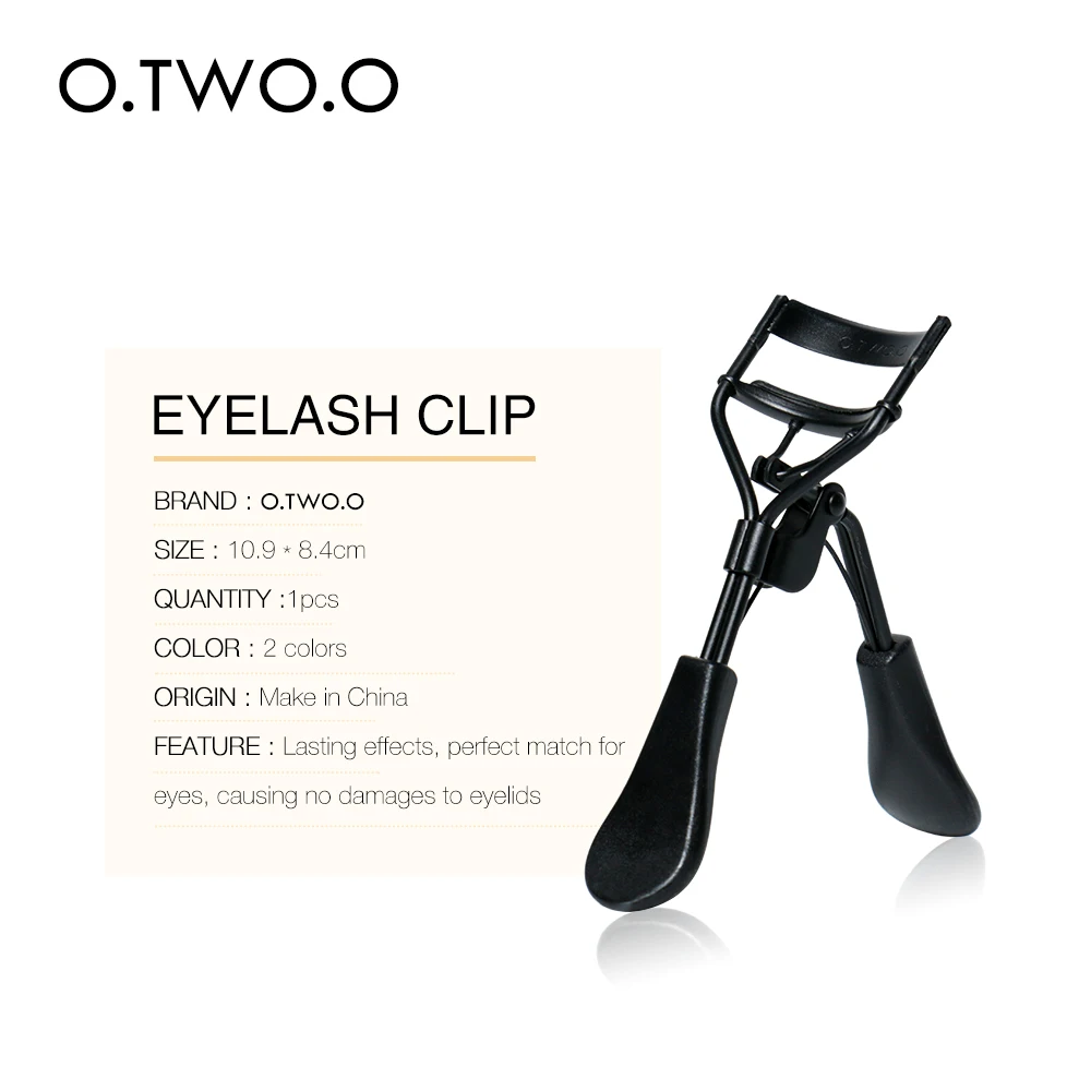 O.TWO.O Handle Eyelash Curler Eye Lashes Curling Clip Eyelash Cosmetic Makeup Tools Accessories Black Silver Color